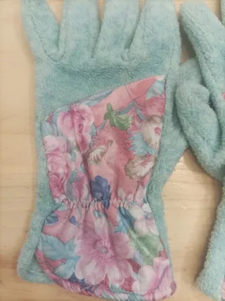 Guantes de esquí florales