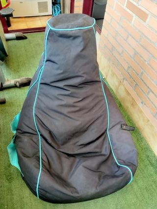 Puff Gigante Game Over Negro y Azul