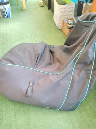 Puff Gigante Game Over Negro y Azul