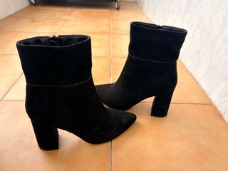 Botines tacón negros usados 1 vez