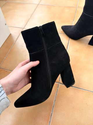 Botines tacón negros usados 1 vez