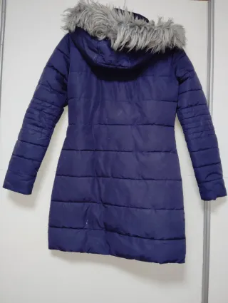 Chaqueta larga azul marino talla S larga acolchada