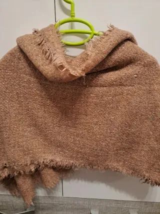 Bufanda Inside marrón y dorado con lentejuelas