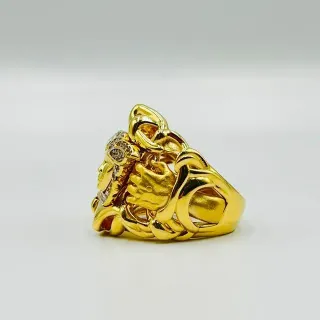 Sello Medusa Manos Circonitas 18K