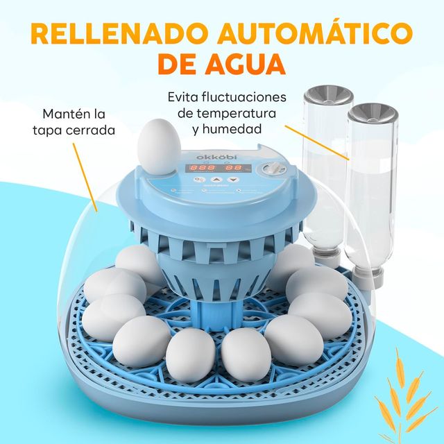NUEVO - Incubadora Automática 12 Huevos - Giro