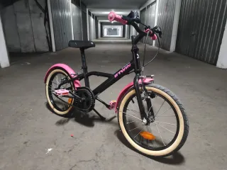 Bicicleta infantil 16 pulgadas rosa y negra