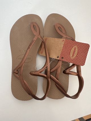 Chanclas Havaianas Marrón/Dorado Talla 36
