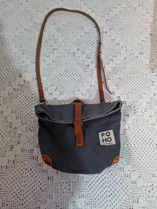 Bolso POHO de lona y cuero