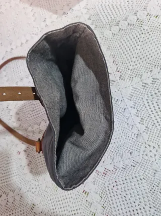 Bolso POHO de lona y cuero