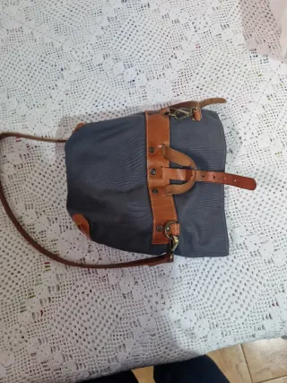 Bolso POHO de lona y cuero