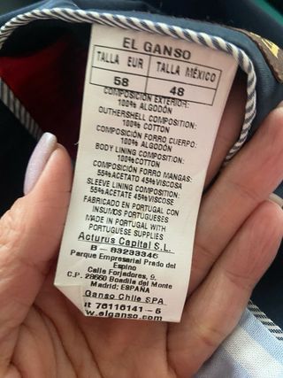 Americana El Ganso Azul