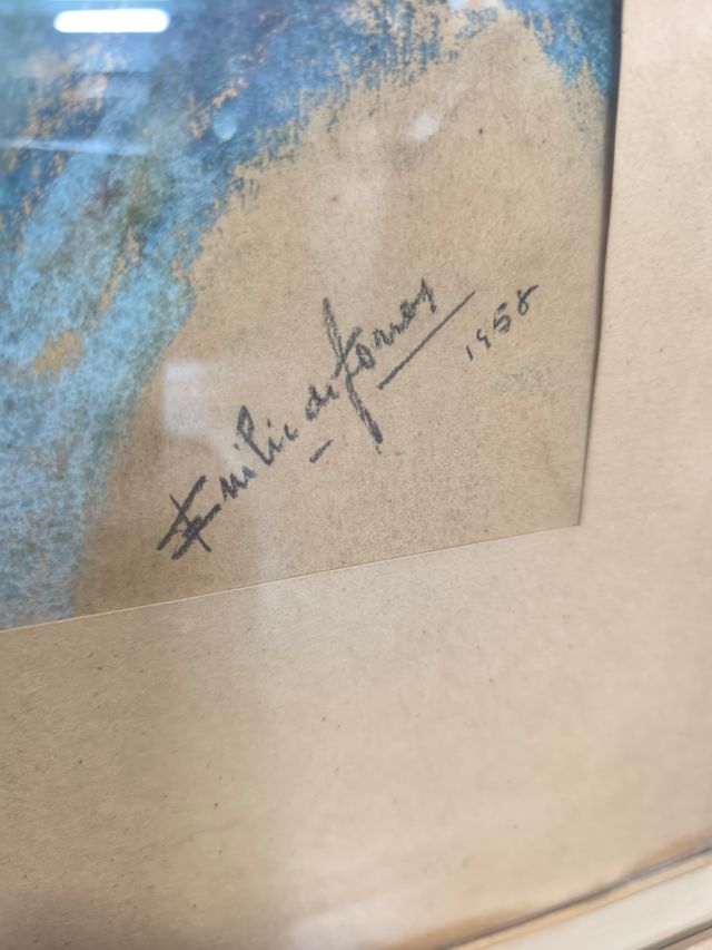 Quadro Emilia de Torres. Pastello. 1958. Gitana