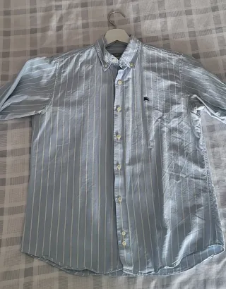 Camisa Burberry Rayas Azul Mujer