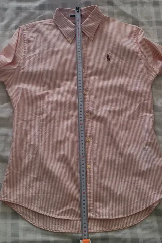 Camisa Polo Ralph Lauren Mujer Rosa Rayas