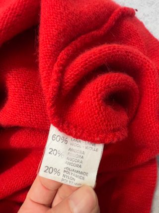 Maglione Vintage Rosso Lana & Angora M/L
