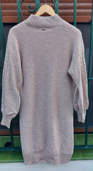 Vestido punto beige manga larga mujer - GUESS - M