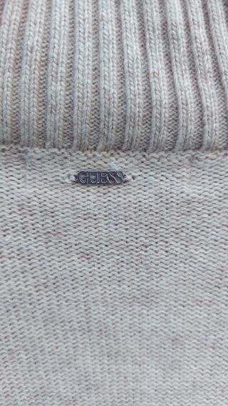 Vestido punto beige manga larga mujer - GUESS - M