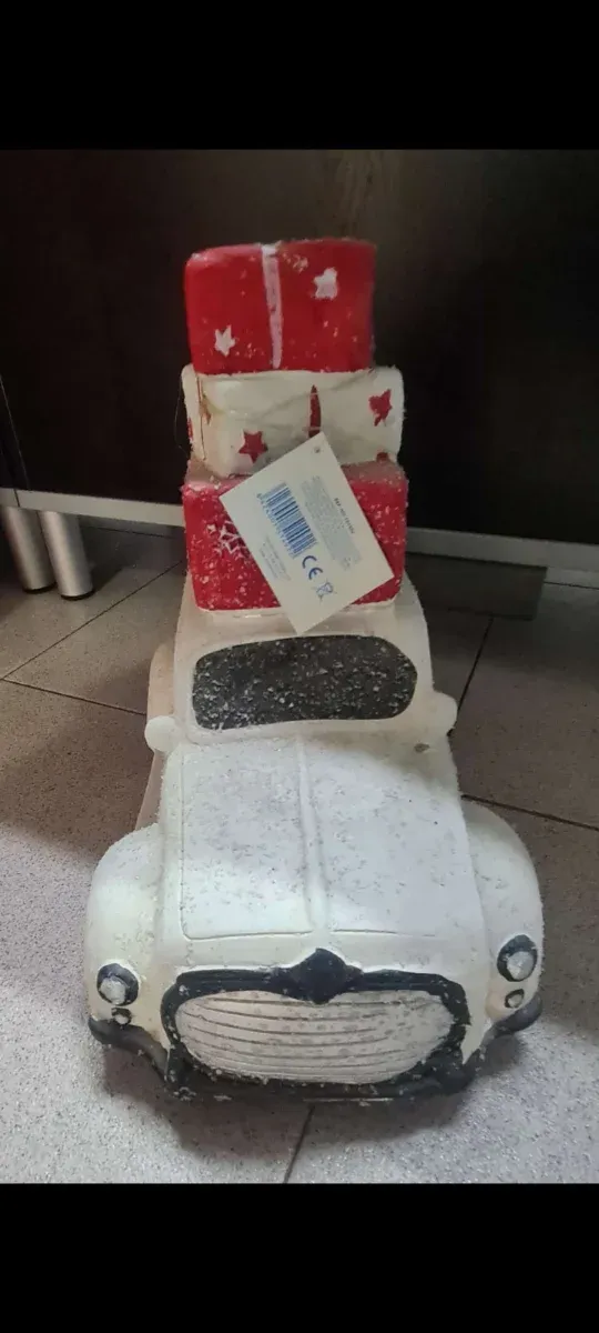 Adorno Navidad con led Coche con Regalos