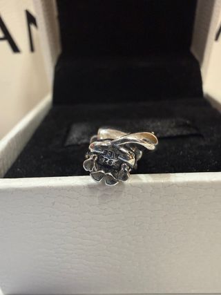 Charm Pandora zorro Ojos Azules Plata