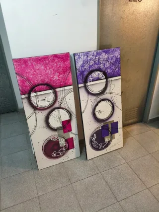 2 Quadri Astratti Decorativi