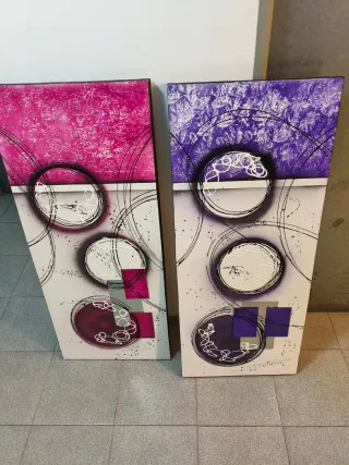 2 Quadri Astratti Decorativi