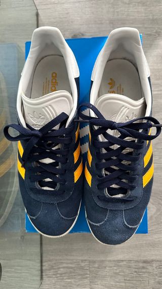 Zapatillas Adidas Gazelle Talla 42 Azul y naranja