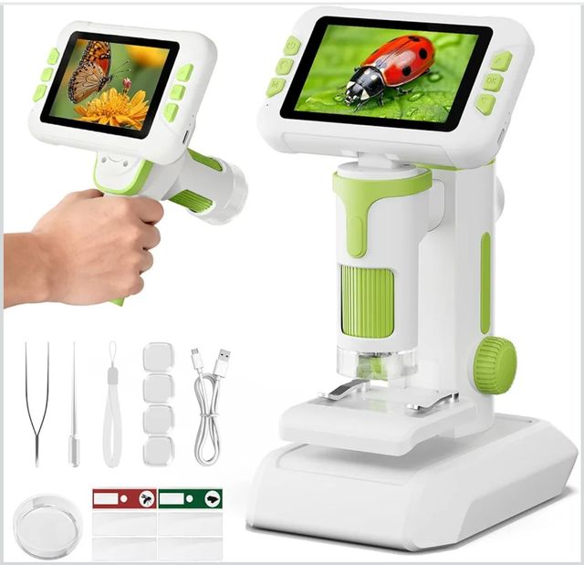 Microscopio 3 in 1 con schermo HD 1600X