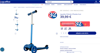 Patinete 3 ruedas Juguettos