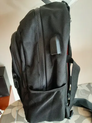 Mochila lona negra. Sin estrenar