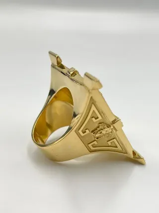 Sello Medusa Onix y Circonitas 18K