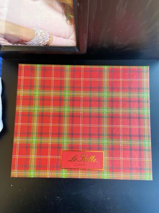 Set 6 Cucchiaini Natale Tartan Oro