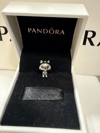 Pandora Charm Zorro Ojos Rojos Plata