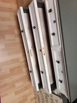 Cómoda Cajonera Dormitorio Blanco y Dorado