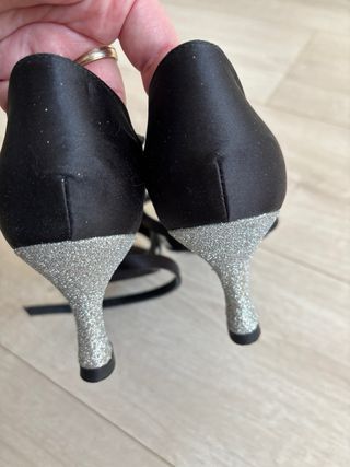 Zapatos de baile A.C. Dancing Shoes negros y plate