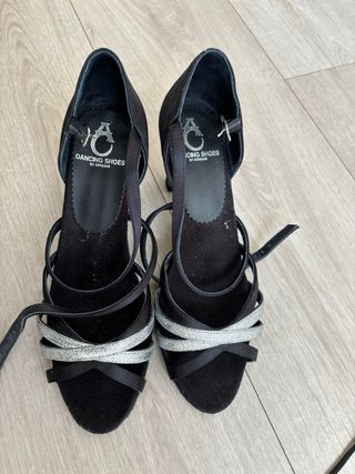 Zapatos de baile A.C. Dancing Shoes negros y plate