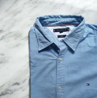 Camicia Tommy Hilfiger Uomo Azzurra Slim Fit