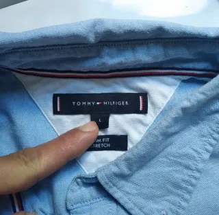 Camicia Tommy Hilfiger Uomo Azzurra Slim Fit