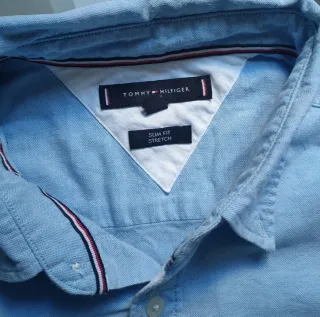 Camicia Tommy Hilfiger Uomo Azzurra Slim Fit