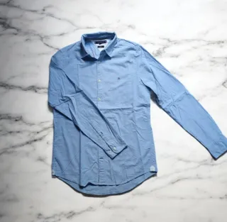 Camicia Tommy Hilfiger Uomo Azzurra Slim Fit