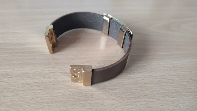 Pulsera Zamak Dorada Verde Kaki