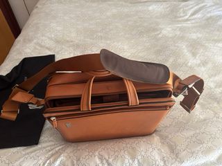 Maletín Piquadro Marrón Cuero Usado 1 vez