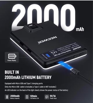 Luz LED Portátil para Vídeo e Foto