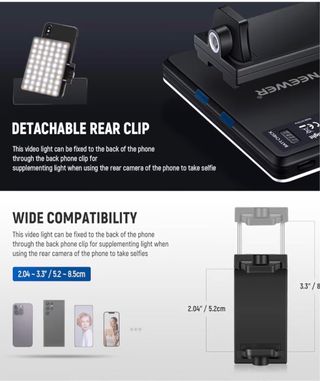 Luz LED Portátil para Vídeo e Foto