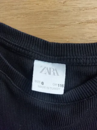 Camiseta Zara manga larga algodón elástica