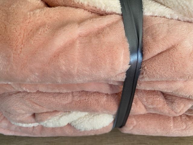 Manta sherpa rosa 160x210cm