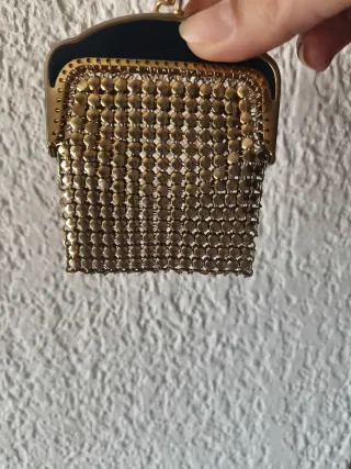 Monedero de malla metálica vintage