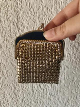 Monedero de malla metálica vintage