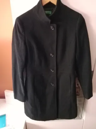 Abrigo de vestir negro señora