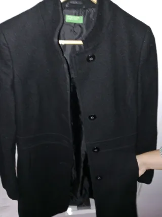 Abrigo de vestir negro señora