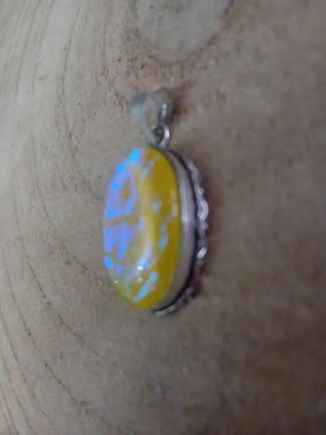 Pendente Opale Argento 925 Giallo multicolore